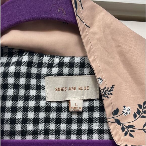 EUC Stitch Fix Skies Are Blue Pink Floral Jacket Coat sz Lg - Picture 4 of 5